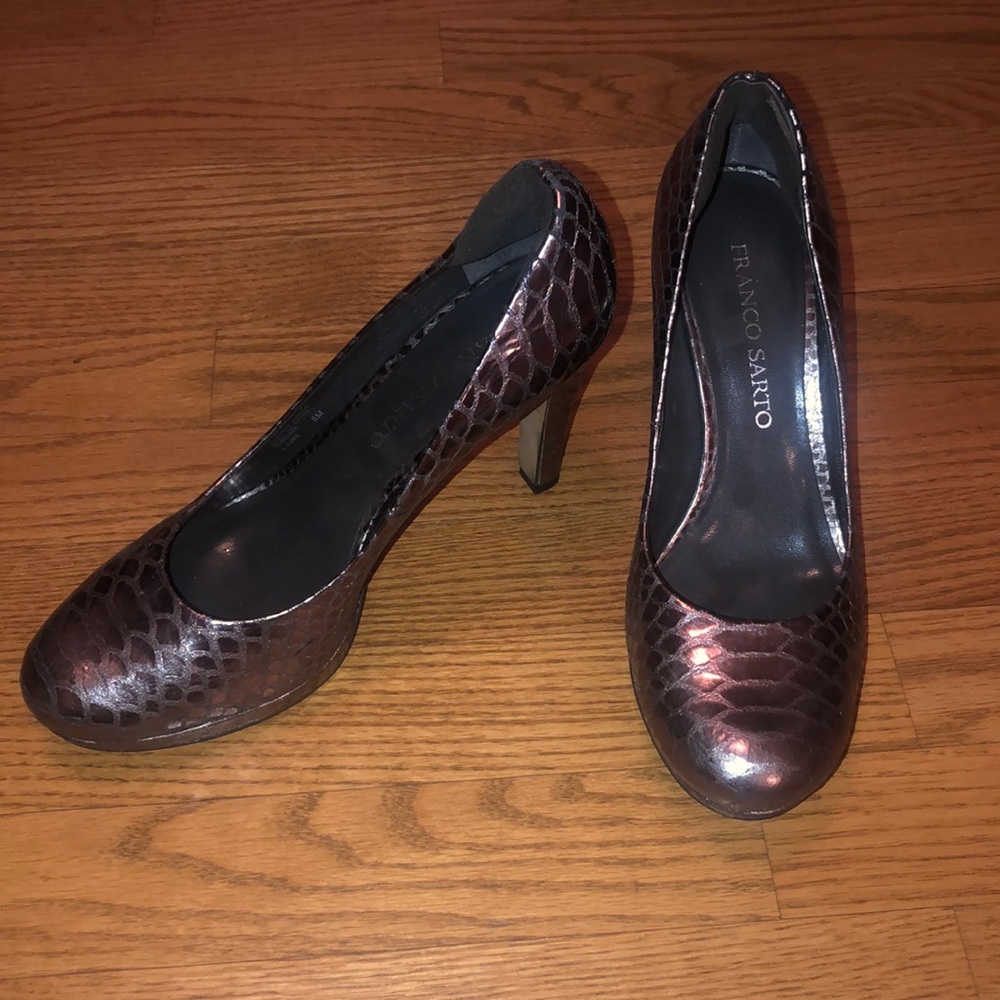 Franco Sarto Metallic 3.5” Heels